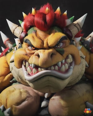 photo portrait of Bowser in real life, real