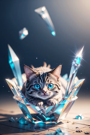 crystalline_style, crystalline style, crystal, cat, ,crystalline style