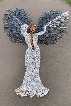 stones, stone art, rock angel