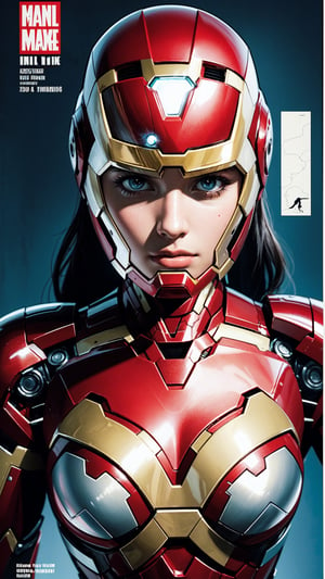 1girl, female body,  long_hair ,detailed face, comic assaultron, {prompt} graphic illustration, ironman ,comic art, graphic novel art, vibrant, highly detailed