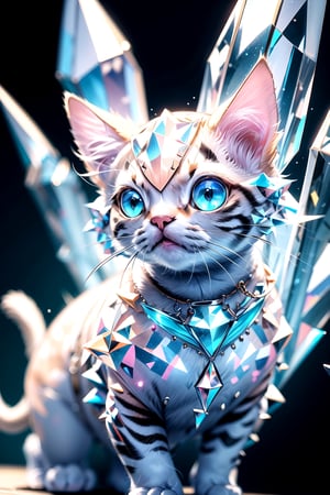 crystalline_style, crystalline style, crystal, cat, ,crystalline style