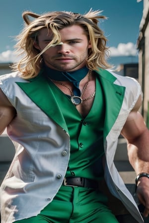 (Best quality, 8k, 32k, Masterpiece, UHD:1.2), 1guy, photo of a handsome Chris Hemsworth wearing a white shirt, great looking, posing , happy, looking at viewer, faint smile, eyes contact, focus, depth of field, film grain, ray tracing, detailed natural real skin texture, visible skin pores, detailed fabric rendering, anatomically correct, (MkmCut)mexican_guy_
