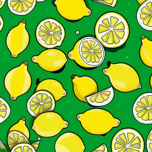 Repeating vector small lemon pattern