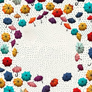 Repeating vector small umbrella pattern
