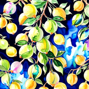 Watercolor lemon design