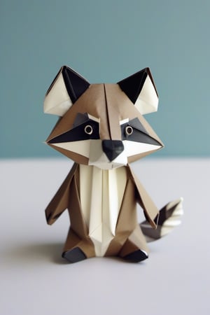 Coffee mug, origami, animals, Raccoon  