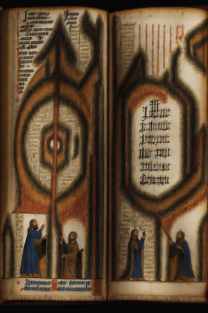 Medieval manuscript with obscure dark arts