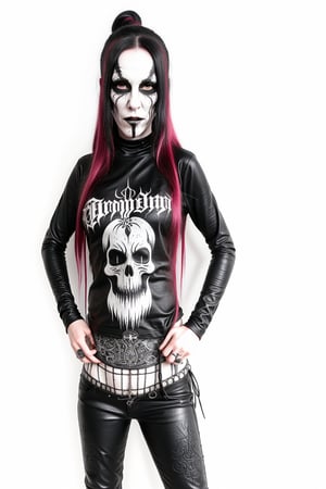 woman black metal music fan