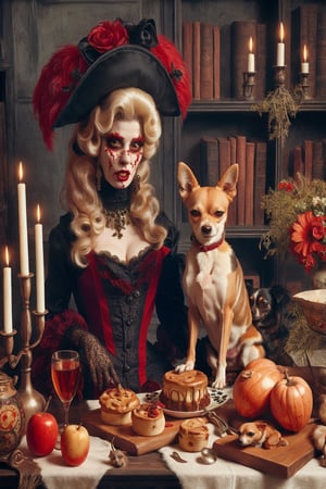 madam goobash and and her demonic chihuahua  1800´s vintage add