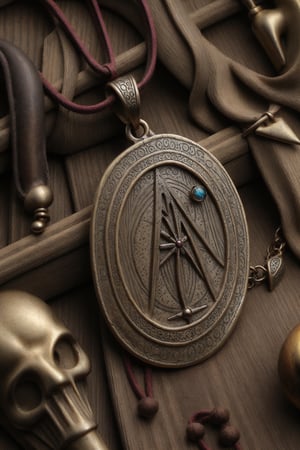 Medieval pendant with obscure dark arts