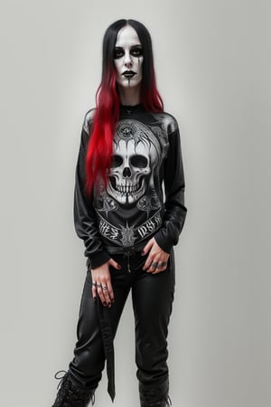 woman black metal music fan