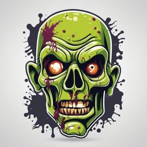 vector zombie cuerpo completo,pudriendose, colores planos ,LogoRedAF