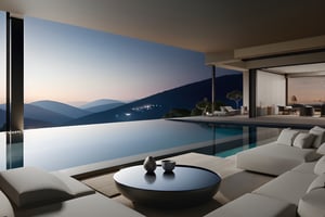 Mansion in the Hills Live the high life in a palatial mansion nestled in the scenic hills, complete with breathtaking views, a personal chef, and an infinity pool overlooking the landscape.,FFIXBG,best quality,8k rendered,Animal,archminimalist