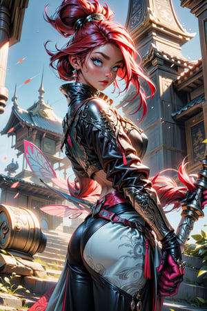 (masterpiece),  best quality,  1girl,  warrior,  holding_magic staff,  casting red magic,  , castles,  dragon fly,  glowing,  wide shot,  flying,  acient temples,  intricate details,  pink particles swirling , EnvyBeautyMix23,  fantastic vibe,  finalfantasy,  perfect anatomy,  , KATARINA,
,EnvyBeautyMix23