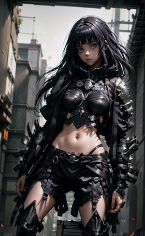 ((masterpiece, best quality)),urban techwear,Hinata ,KATARINA,ARMOR