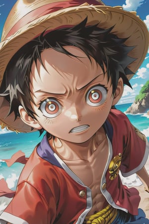 Luffy (one piece),  cute litttle boy,  high resloution,  become Hashira
