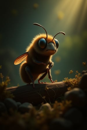 ffunny animals, cinematic style, high fidelity, realism, chiaroscuro, play of shadow and light, rays of light.
CozySpookyStyle atmospheric dark and charming. (Brown color themed:0.5). Bumblebee. Digital illustration.