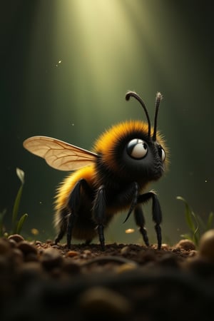 ffunny animals, cinematic style, high fidelity, realism, chiaroscuro, play of shadow and light, rays of light.
CozySpookyStyle atmospheric dark and charming. (Brown color themed:0.5). Bumblebee. Digital illustration.