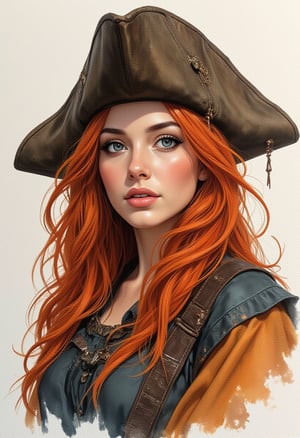 watercolor, wet on wet, paintstreaks, watercolor painting, illustration, Cinematic style
fantasy, medieval, pirate, wild, FEmale, HANDSOME, red hair