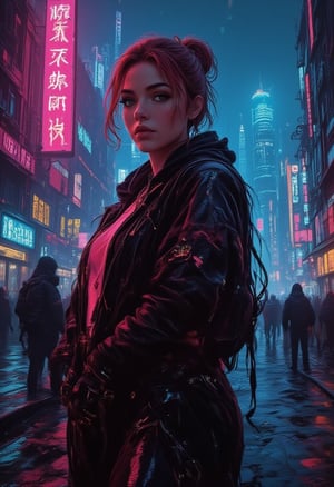 Cinematic style, Beauty, Chiaroscuro, High quality, illustration, Midjourney style
"cyberpunk city with a stylish lady character in futuristic attire and vibrant neon lighting."