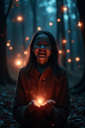 Abstract Lighting Effects, Midjourney Style, Photorealism, Cinematic, High Fidelity, Realism, Light Play,
masterpiece, best quality, 8K,HDR, RGB, oil paints, watercolor, ink, girl at night in the wood, selfie, laughing, night, very dark, autumn, shot on 8mm film, infrared ,grainy, ((motion blur)), blurry



