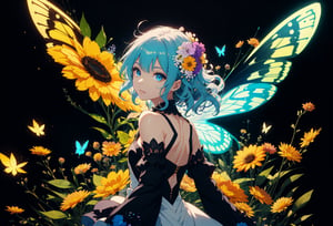 beautiful detailed flower, beautiful detailed eyes,hyper detailed,flower,hyper quality,,eyes,flower and hair is same color,beautifuly color,face,{{{{{her hair is becoming flower, flower,hair,flower,butterfly,}}}}},{{{{1girl}}}}kawaii,,{{{high details, high quality}}},{{{back light}}},{{hair and clothes is flower}},{{{upper body}}} ,high quality,hair with body ,webbed dress, upper body, flower leg, flower hands,body with flower,   {{ flower with clothes}} , dress with flower, , light particles,black background,  {{{{Hair with flower}}}},small breast with flower,big hair with  flower,{{floating hair with flower,floating}}1girl,small breast,  marbling with hair and clothes, looking at viewer,{{original}},{{arm down}}, {{paper cutting}}, black background, flower forground,  {{hair with flower}},{{{{{highres}}}},} hair with  flower,hair with flower ,hair,  wavy hair ,diffusion lighting, abstract,Butterfly with  body,   flower with hair, her hair is flower,big top sleeves, floating,ARYSTYLE3