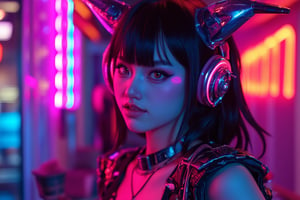 Neon ornaments, cyberpunk women, sexy, Cosplay, alien 