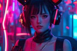 Neon ornaments, cyberpunk women, sexy, Cosplay, alien 