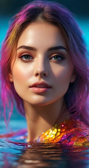 {{ a beautiful girl }},  (colorful:1.3),(masterpiece, top quality, best quality, official art, beautiful and aesthetic:1.2), (gradient light:1.5), looking at viewer,(1girl:1.2),extreme detailed,(fractal art:1.3),colorful,highest detailed,solo,(floating colorful water:1.4), soft focus portrait, 50 mm camera, shallow depth of field,  stunning award winning photo,  global illumination,  bright environment,  highly detailed skin texture,  hyper realistic skin, { fullbody, full_body },more detail XL,Movie Still,photo r3al