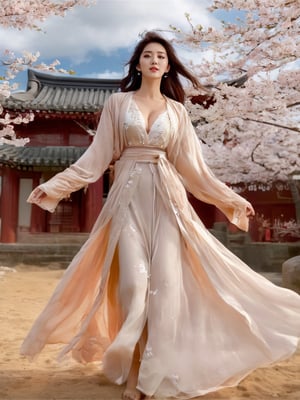 1girl, solo, hair ornament, bug, braid, jewelry, long hair, white hair, flower, earrings, long sleeves, dress, cloud of surrounding, building from afar, 
white dress wedding, plunging v dress, dress with a waist high slit, ((see-through dress)), daxiushan nude,

long white legs showing from the skirt, showing all the way to the waist, slit skirt revealing long legs, sexy legs, white legs, exposing many areas of the legs from ankles to abdomen, expose one breast, expose most of the nipple, Do not wear underwear, show her groin, show her long legs to the groin, (((((((nude body, show pubis, show navel, show waist, show chest, show right breast,  ))))))),

ornament, chakra, (( beautiful eyes )), full_body, small flowers in the hair, (((korean face female))),
,mythical clouds, realistic, ,xxmixgirl,3d figure,korean girl,3d style,
cinematic film still (Raw Photo:1.3) of (Ultrarealistic:1.3), different posture, up arms, ((arms up)), rainbow, in old used 1800 peasant clothing, crazy mad aggressive face and eyes, fantasy, concept art,NYFlowerGirl, arms up, tropical rain, jump up, hands touch softly you face, close up, Small cherry blossoms flew everywhere, the wind blew away the girl's clothes,