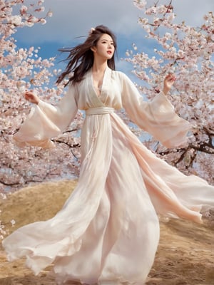 1girl, solo, hair ornament, bug, braid, jewelry, long hair, white hair, flower, earrings, long sleeves, dress, cloud of surrounding, building from afar, 
white dress wedding, plunging v dress, dress with a waist high slit, ((see-through dress)), daxiushan nude,

long white legs showing from the skirt, showing all the way to the waist, slit skirt revealing long legs, sexy legs, white legs, exposing many areas of the legs from ankles to abdomen, expose one breast, expose most of the nipple, Do not wear underwear, show her groin, show her long legs to the groin,

ornament, chakra, (( beautiful eyes )), full_body, small flowers in the hair, (((korean face female))),
,mythical clouds, realistic, ,xxmixgirl,3d figure,korean girl,3d style,
cinematic film still (Raw Photo:1.3) of (Ultrarealistic:1.3), different posture, up arms, ((arms up)), rainbow, in old used 1800 peasant clothing, crazy mad aggressive face and eyes, fantasy, concept art,NYFlowerGirl, arms up, tropical rain, jump up, hands touch softly you face, close up, Small cherry blossoms flew everywhere, the wind blew away the girl's clothes,