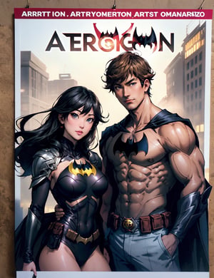 a couple of people standing next to each other, masayoshi suto and artgerm, anigirl batman, artgerm and genzoman, artgerm and warren louw, artgerm and james jean, artgerm and j. dickenson, greg rutkowksi and artgerm, artgerm and ben lo