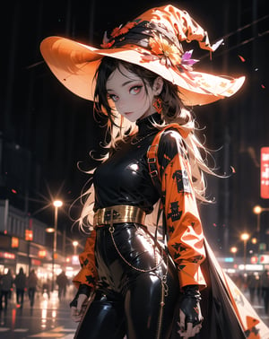 Variation of Red eyes, evil, golden, shiny, gold hair,High detailed ,midjourney,perfecteyes,Color magic,urban techwear,hmochako,better witch,witch, witch,Long hair ,long hair,