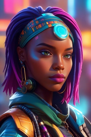 african hydropunk bounty hunter, science fiction, highly detailed, digital painting, beautiful eyes, symmetry, concept art, sharp focus, illustration, global illumination, radiant light, synthwave colors, detailed and intricate environment, art by artgerm and greg rutkowski and magali villeneuve and ilya kuvshinov!