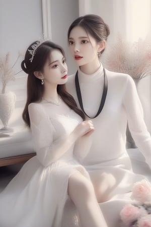 Similar like foto but human version, women in A dress look beautiful with white skin