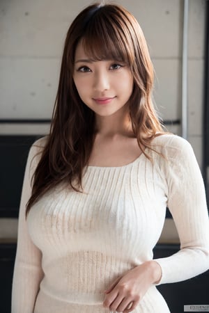(upper body:1.4),(shoot from front:1.4), smile, rhythmic sports gymnastics,  olympic contest,  ,  podium,  award ceremony,  big smile,  Best quality,  raw photo,  photorealism,  UHD,  lifelike rendering,  (upper body portrait:1.4),  Photo of stunningly Beautiful japanese milf,  stunning,  medium dark brown hair,  natural breasts,  long-legged,  pale skin,  skin pores,  daily outfit,  fitted knit sweater,  sharp focus,  smile,  gaze at viewer,  from below,  closed to up,  thighs focus,  detailed eyes,  exquisite facial,  detailed real skin texture,  detailed fabric rendering,  daylight,  ray tracing, hatakeyamaairi, photorealistic,,rion
