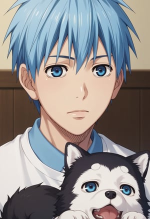 score_9, score_8_up, score_7_up, score_6_up, detailed, ,source_anime, male focus
tetsuya kuroko, blue hair, blue eyes,tetsuya2, dog