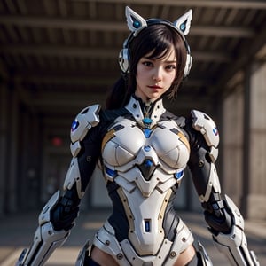 mecha suit, D.Va inspired, Overwatch videogame character,robot,Mecha,mecha_girl_figure