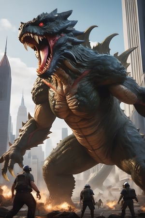 Explore the breathtaking artwork called "Kaiju Attack," a masterpiece in the genre of horror, science fiction, and concept art. Created by renowned artists Julie Bell and Boris Vallejo, this artwork showcases intricate details and can be found on popular platforms like DeviantArt, ArtStation, Flickr, and Pixiv. The utilization of Octane Render technology ensures ultra-detailed visuals, while the Deep Color and 8k resolution provide a visually stunning experience. The dynamic lighting and Unreal Engine 5 bring the artwork to life, complemented by the HDR effects that add depth and dimension. Notably, artists such as Artgerm and WLOP have drawn inspiration from this captivating piece.
