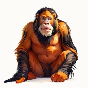 Orang Utan, ((orange fur)) centered, 
(watercolor illustration), pencil outlines, highly detailed,
isolated on a white background,
EpicArt