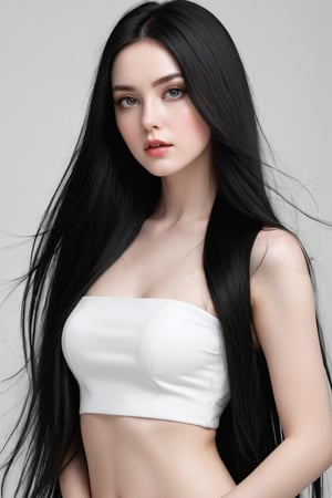 




	woman, random color eyes, fully black hair, pale white skin, 
	shiny small accessories, very little light makeup, 
	abstract white-black background, (white black background:1.1), 
	best photo quality, clear detailed texture, canon eos 80d photo, 
	, leaning standing pose, waist-up shot, 
extra details texture, absolute realistic photo, long straight hair, 
(digital art, ultra-realistic, high detail, high resolution, photorealistic), giving a surreal and captivating visual experience, with a focus on the contrast between the white and black elements.