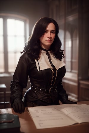 Photorealistic of a woman dressed in victorian attire with a backdrop of 1860 London. 4k resolution.,yenW3_soul3142