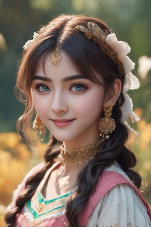 (masterpiece, best quality, photorealistic, 8k raw photo), (lolita_girl), (Indian) light smile colorful, highest detailed, zoom_out, perfect eyes, random hairstyle