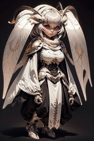 beautiful little 1 , desert armor made of joints , dark skin , (big tit), white short hair , bone poncho, desert,
, full body view, tits, (Chibi), Lolita, (Chibi) Cute girl,4 year old, silver hair, twintails,(simple background),oni face shield,mashiro