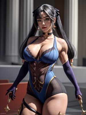 (masterpiece:1.2, best quality, absurdres, realistic), 1girl, ((huge breasts)), extremely muscular, huge muscles, bulging muscles, highly detailed muscles, perfect face, (big bright blue eyes, eyes wide open, looking at viewer), lace choker, church, alternate hairstyle, (long red hair), blush, shy and timid expression, detailed background, intricate, volumetric lighting, curvy, sexy, revealing attire, tight clothes, dark theme, Sexy Muscular, monadef