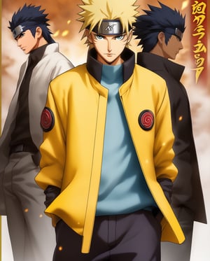 Angry Minato namikaze,女孩,旗袍,Dream, Minato Namikaze the Fourth Hokage: Minato's attire can be recognized by his iconic yellow flash coat. He wore a short bright yellow jacket with a prominent collar which had flame-like designs on the back that resembled his nickname "Konoha's Yellow Flash." Underneath he wore a plain white long-sleeved shirt black pants and sandals. Minato also carried a white kunai holster on his lower back, in the style of yuumei, realistic hyper - detailed rendering, yumihiko amano, zhang jingna, wiccan, trace monotone, rtx on ,細緻的背景,indian boy, various poses , 1boy, Naruto anime, hokage hashirama senju