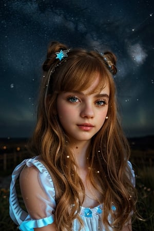 {{best quality}}, {{masterpiece}}, {{ultra-detailed}}, {illustration}, {detailed light}, {an extremely delicate and beautiful}, a girl, {beautiful detailed eyes}, stars in the eyes, messy floating hair, colored inner hair, Starry sky adorns hair, depth of field