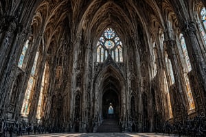 A colossal architectural infrastructure, a gigantic Gothic church from the Middle Baroque era