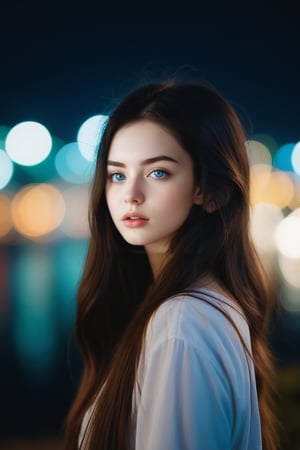  aesthetic portrait, 1girl,turkiye, long hair, bokeh, depth of field, cinematic, nighttime ,aesthetic portrait,b3rli,ch3ls3a,gh3a,lun4