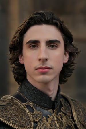 Hyperrealistic photo, Pale Skin, Portrait of a hybridization between Timothée Chalamet face and Adam Driver face , detailed symmetrical face , 4k textures, symmetrical eyes,RAW photo, 4k, masterpiece, high-res, extremely intricate, high detailed skin,1.2 prfm style, symmetrical face, closed lips, almond-shaped black eyes, crystal obsidian grim armour, perfect composition, beautiful detailed intricate insanely detailed, 8k artistic photography, photorealistic concept art, soft natural volumetric cinematic perfect light. hunter eyes, natural light, intense, perfect face, RAW, analogue, Nikon Z 85 mm.
,detailmaster2,Movie Still,male